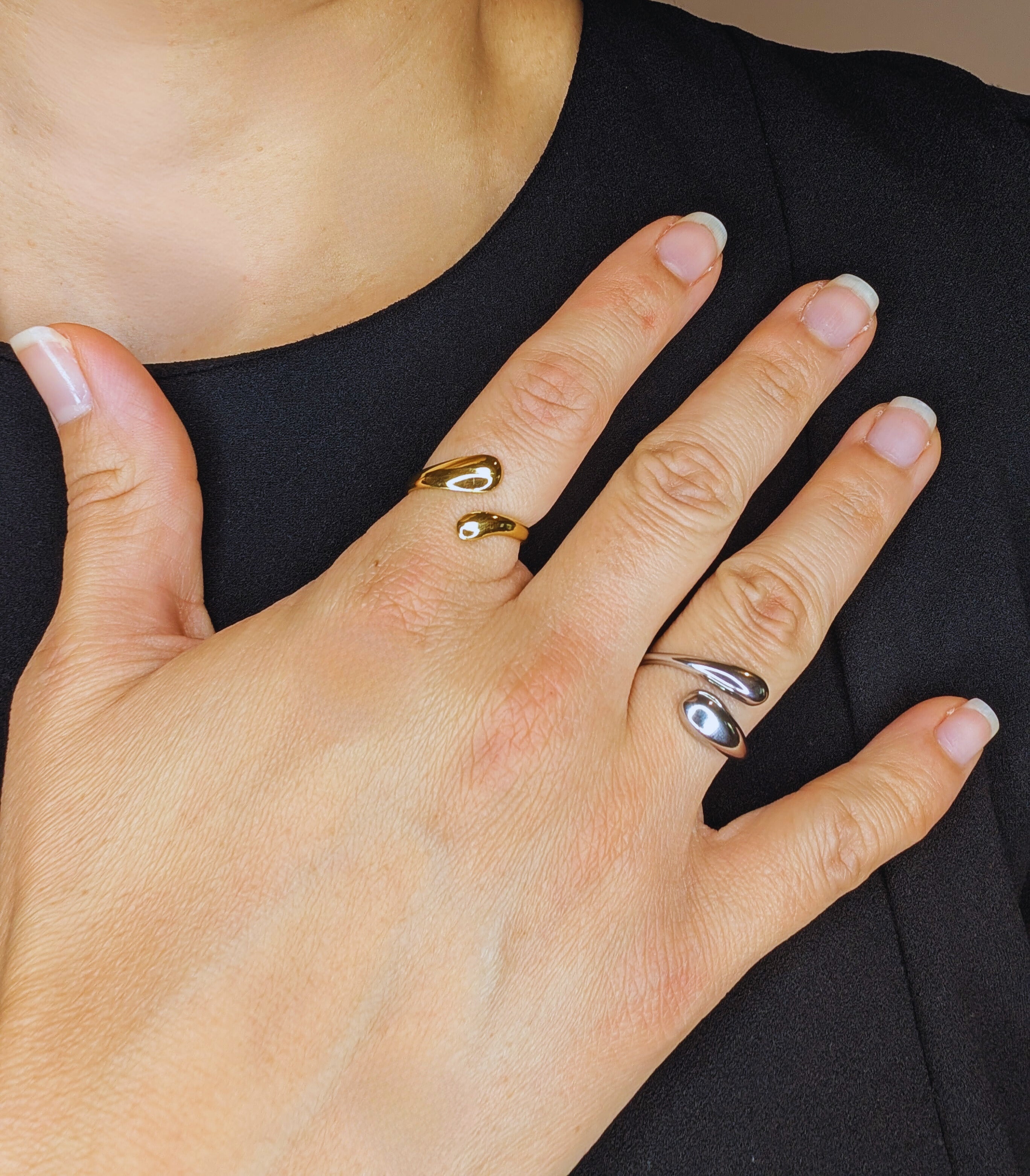 Infinity Grace Teardrop Ring