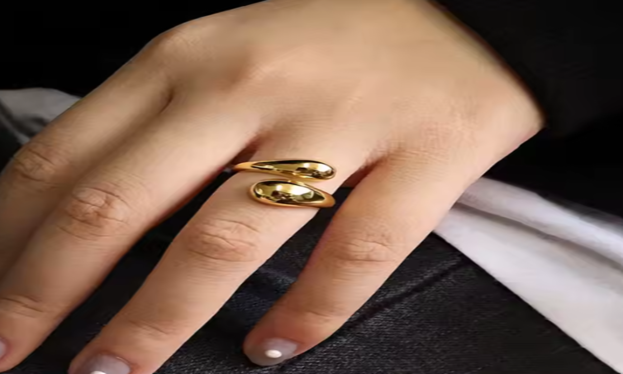 Infinity Grace Teardrop Ring