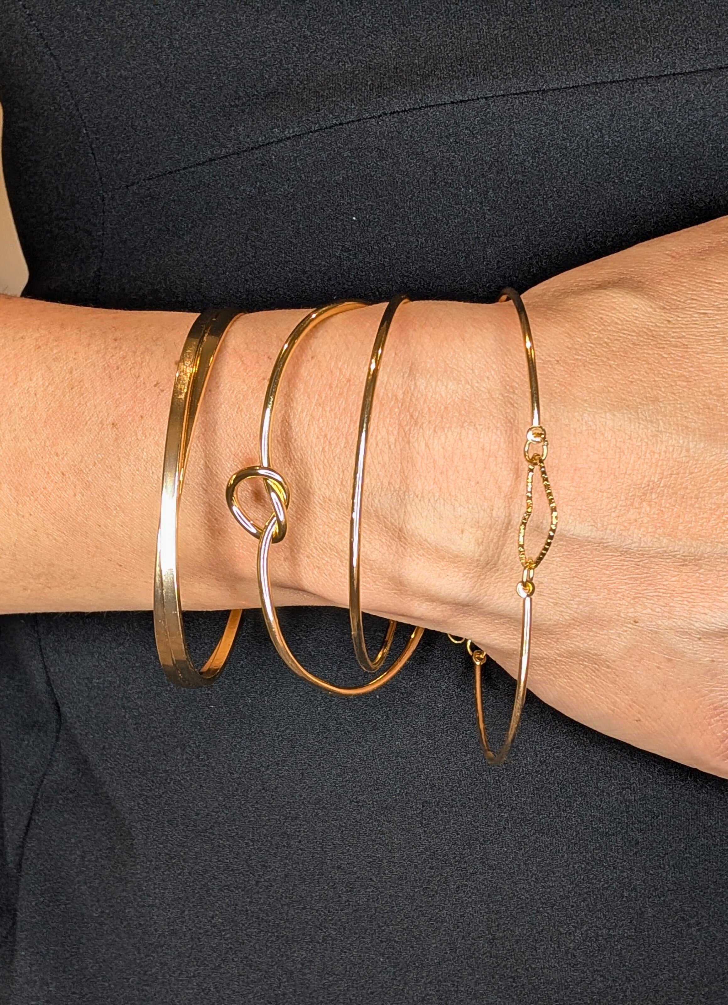 4-Piece Golden Harmony Bracelet Set