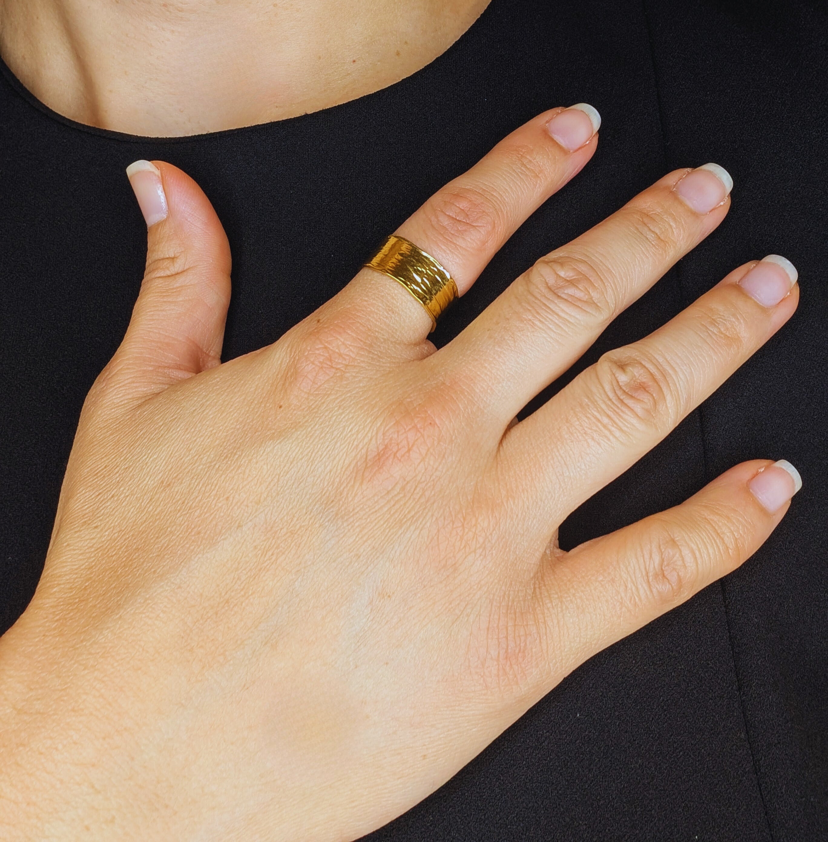 Golden Embrace Flex Ring