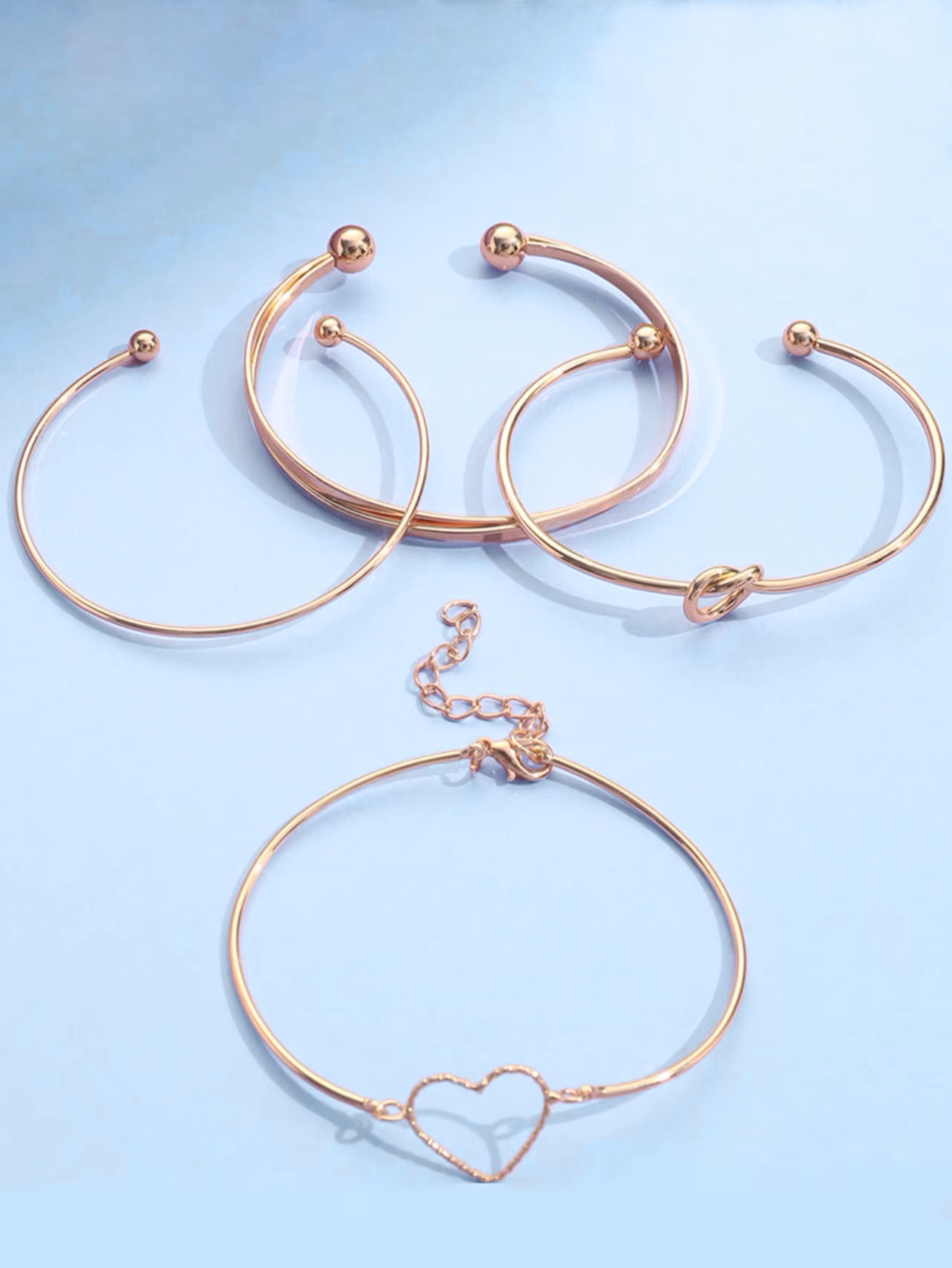 4-Piece Golden Harmony Bracelet Set