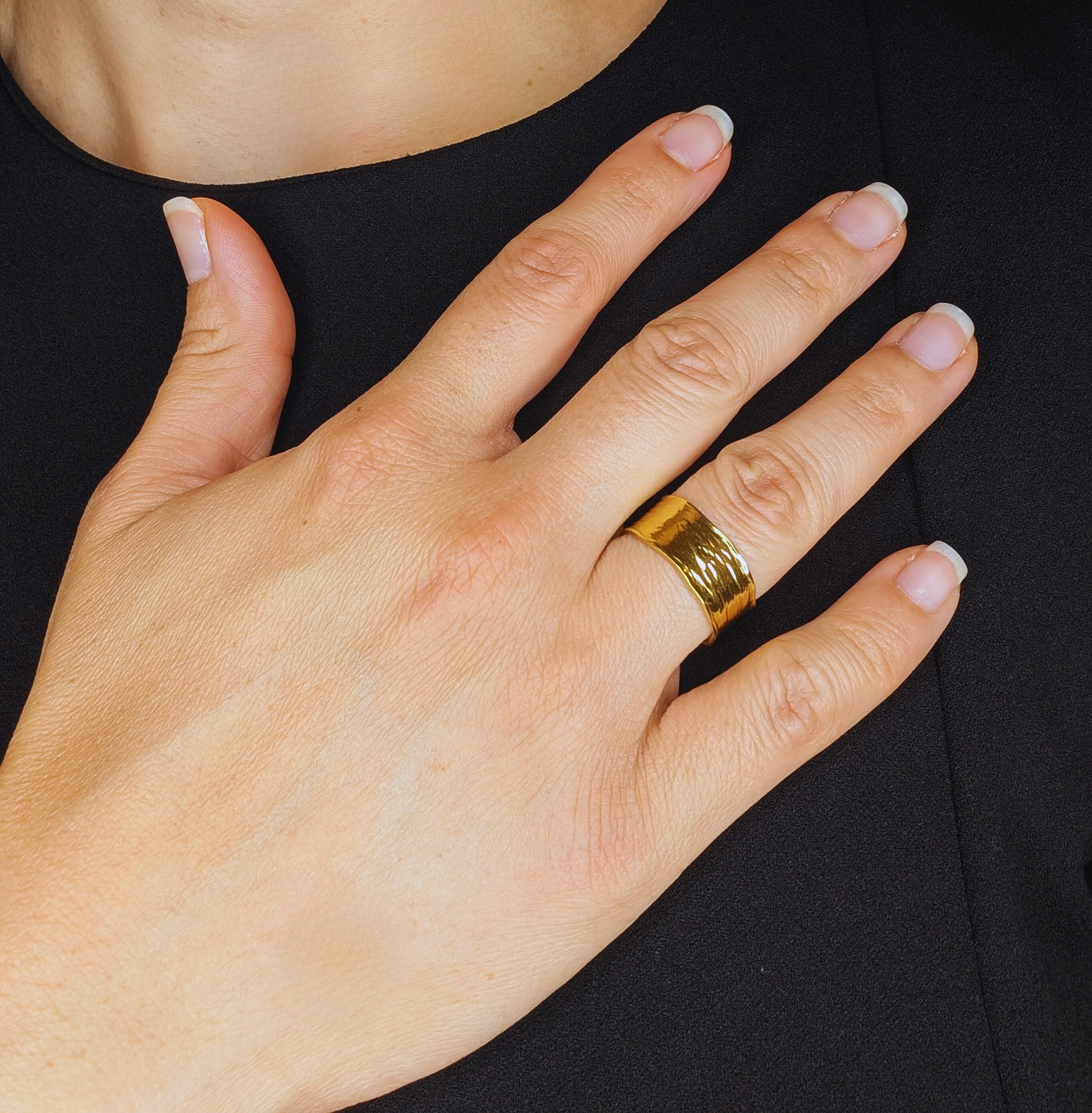 Golden Embrace Flex Ring